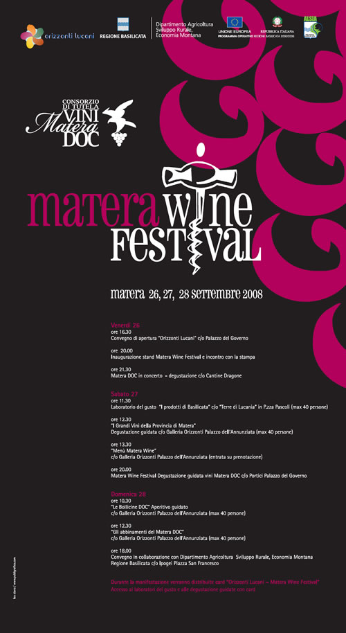 Locandina Matera Wine Festival 2008